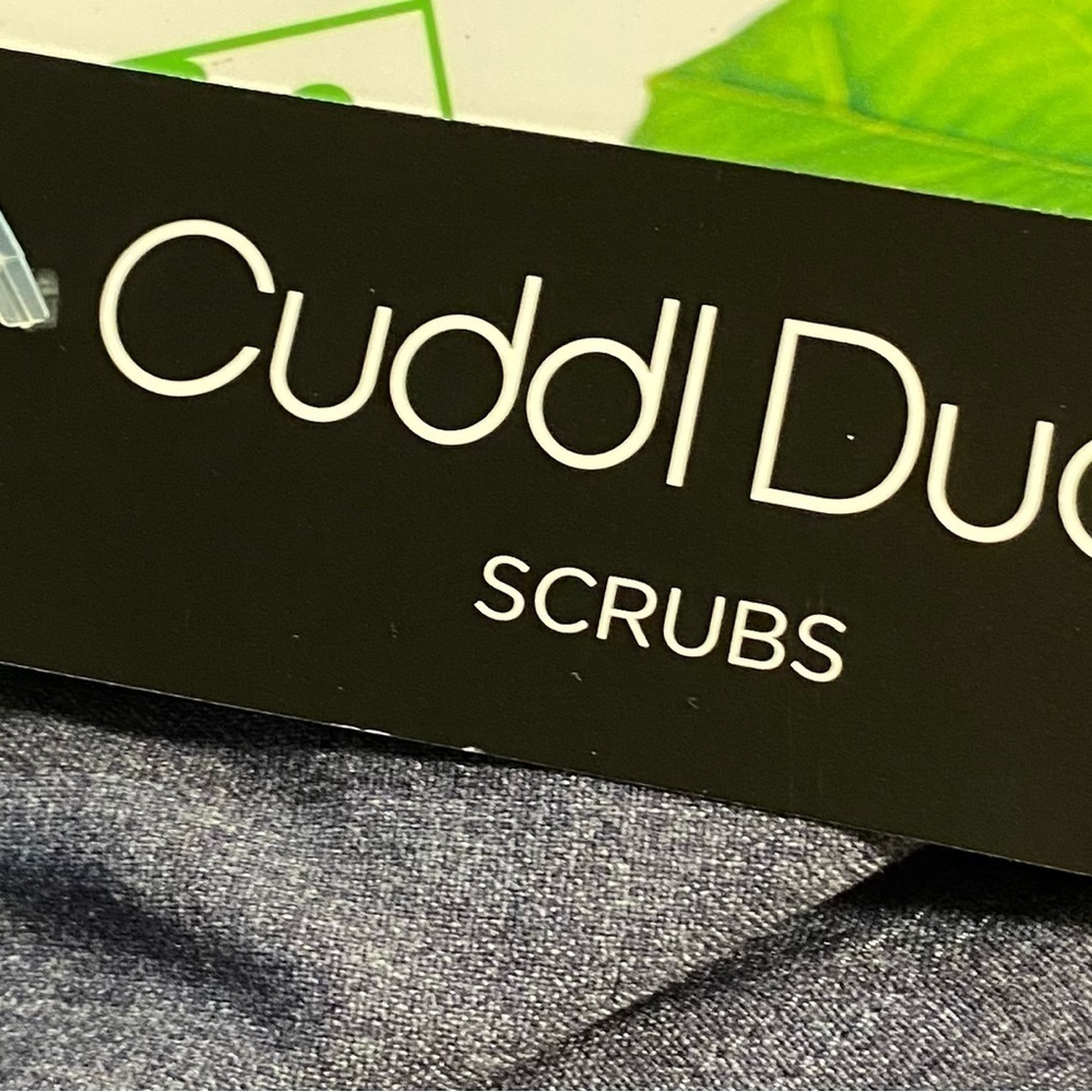 NWT Cuddl Duds Women's Scrubs Classic  Size XL Navy Heather Antimicrobial Agian - Picture 11 of 13